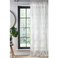 Fusion 'Linara' Geometric Print Voile Panel in Natural | Size: 140 cm width x 122 cm drop