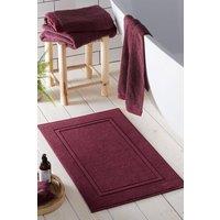 Drift Home 'Abode' Soft Heavyweight 100% Cotton Bath Mat in Red