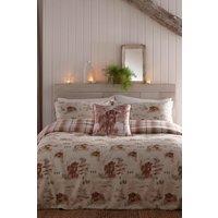 Dreams & Drapes 'Hanson Highland Cow' Brushed Cotton Duvet Cover Set in Terracotta | Size: King