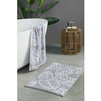Fusion 'Matteo' 100% Cotton Bath Mat in Grey