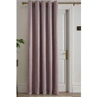 Fusion 'Strata' Dim out woven Eyelet Single Panel Door Curtain in Light Pink | Size: 168 cm width x 214 cm drop