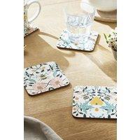 Ulster Weavers 'Bee Bloom' Animal Print Printed MDF Coasters (4 Pack) in Yellow