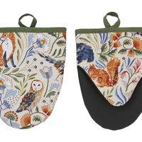 Ulster Weavers 'Blackthorn' Animal Print Pair of Micro Mitts in Beige