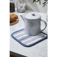 Ulster Weavers 'Denim Stripe' Graphic Print 100% Cotton Pot Mat in Blue