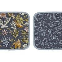 Ulster Weavers 'Finch & Flower' Animal Print 100% Cotton Pot Mat in Navy
