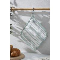 Ulster Weavers 'Sage Stripe' Graphic Print 100% Cotton Pot Mat in Green