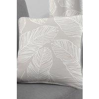 Fusion 'Matteo' Hand Drawn Leaf Print Filled Cushion 100% Cotton in Natural | Size: 43 cm x 43 cm