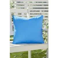 Fusion 'Plain Dye' Water & UV Resistant Filled Cushion in Blue | Size: 43 cm x 43 cm