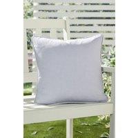 Fusion 'Plain Dye' Water & UV Resistant Filled Cushion in Silver | Size: 43 cm x 43 cm
