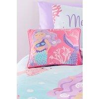 Bedlam 'Mermaid Vibes' Velvet Filled Cushion in Pink | Size: 43 cm x 43 cm