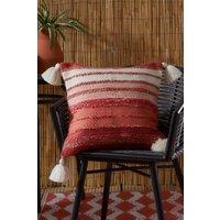 Drift Home 'Grayson' Textured Outdoor Garden Filled Bench Cushion in Terracotta | Size: 43 cm x 43 cm