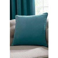 Laurence Llewelyn-Bowen 'Montrose' Luxury Filled Plain Velvet Cushion in Teal | Size: 43 cm x 43 cm