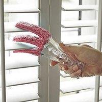 New Edge Blinds Triple Brush Head Blind Cleaning Tool with 3 Washable Microfibre Sleeves in Clear