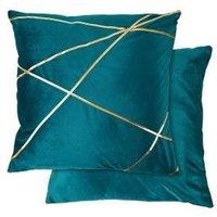 New Edge Blinds Fractal Cushion Cover in Green | Size: 43 cm x 43 cm