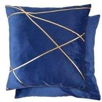 New Edge Blinds Fractal Cushion Cover in Blue | Size: 43 cm x 43 cm