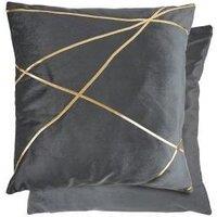 New Edge Blinds Fractal Cushion Cover in Grey | Size: 43 cm x 43 cm