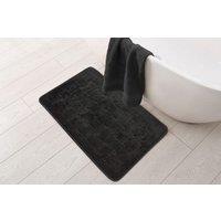 New Edge Blinds Shades Collection Bath Mat in Black | Size: 45 cm width x 75 cm drop