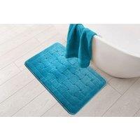 New Edge Blinds Shades Collection Bath Mat in Blue | Size: 45 cm width x 75 cm drop