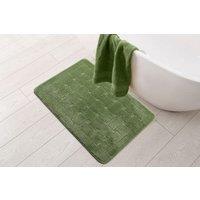 New Edge Blinds Shades Collection Bath Mat in Green | Size: 45 cm width x 75 cm drop