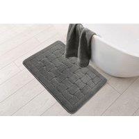 New Edge Blinds Shades Collection Bath Mat in Grey | Size: 45 cm width x 75 cm drop