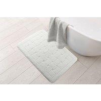 New Edge Blinds Shades Collection Bath Mat in White | Size: 45 cm width x 75 cm drop