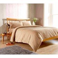 New Edge Blinds Original Teddy Duvet Set in Grey - King in Brown | Size: Double