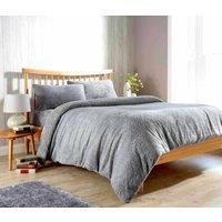 New Edge Blinds Original Teddy Duvet Set in Grey - King