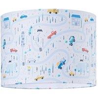 Happy Homewares Little Ones Play Village Lamp Shade - Town City Car Roads Map with Cars & Trucks | Size: 10 inches