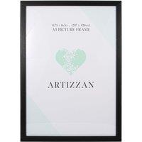 Happy Homewares Modern & Stylish Black Veneer Wood Effect A3 Plastic Frame for Wall Hanging