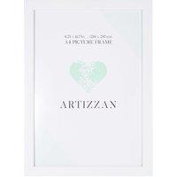 Happy Homewares Modern & Chic Mat White Wood Effect A4 Certificate Frame for Wall or Table