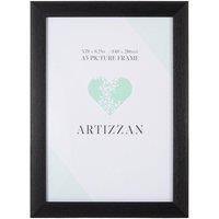 Happy Homewares Contemporary Black Veneer Wood Effect A5 Rectangular Frame for Wall or Table