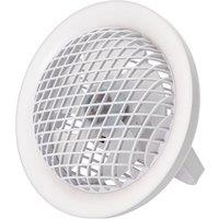 Happy Homewares Modern Rechargeable 3 Speed Desk Fan with LED Dimmable Halo Ring Light in White