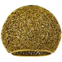 Happy Homewares Retro Industrial Style Round Twisted Wire Mesh Metal Lamp Shade in Gold