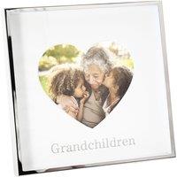 Happy Homewares Nickel Grandchildren 4x4 Heart Frame with Silver Foil