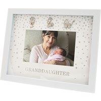Happy Homewares Modern Granddaughter 4x6 White Frame with Silver Foil Falling Dots