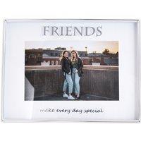 Happy Homewares Contemporary Silver Plated Friends 4x6 Picture Frame for Wall or Table