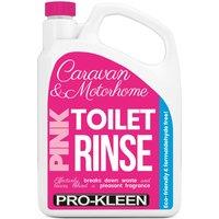 ProKleen Pink Toilet Chemical Rinse Fluid Caravan & Motorhome Cleaner 1 x 2L