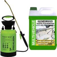 ProKleen 3L Pump Pressure Garden Sprayer & Vehicle Traffic Film Remover 5L in Green