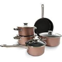 Carter & Clay 9 Piece Non-Stick Cookware Set in Rose Gold