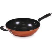 Carter & Clay Copper Finish 30cm Non Stick Wok with Dual Helper Handle