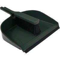 Libbi Lou Large Dustpan & Brush Set in Dark Green