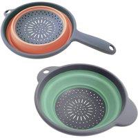 Libbi Lou Collapsible Silicone Kitchen Colander Set - Assorted Colours