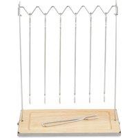 Tower Outdoor Living 6pc Hanging Skewers Set with Stand, Stainless Steel T932012 in Metallics