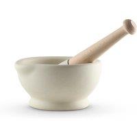 Milton Brook Pestle & Mortar, Vitrified Porcelain, Size 2, 13.35cm Diameter, White in Natural | Size: A
