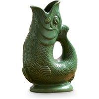 Wade Albert White Fish Jug, Earthenware, 1.2L, Forest Green WA967803GRN | Size: A