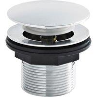 Balterley Bath Push Button Waste No Overflow for Baths up to 25mm Thick - Chrome in Silver