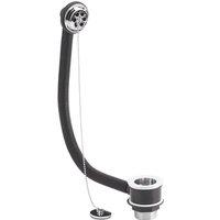 Balterley Bath Waste & Overflow, Brass Plug & Ball Chain (5mm Baths) - Chrome in Silver