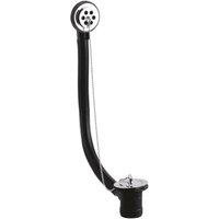 Balterley Bath Waste with Overflow Poly Plug & Ball Chain for 5mm Baths - Chrome in Silver