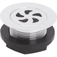 Balterley Easyclean Resin Shower Tray Waste, Flat Round with Water Seal - Chrome in Silver