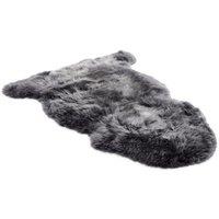 Infinity Leather Genuine Sheepskin Natural Soft Fluffy Real Wool Rug in Dark Grey | Size: 90 cm x 60 cm